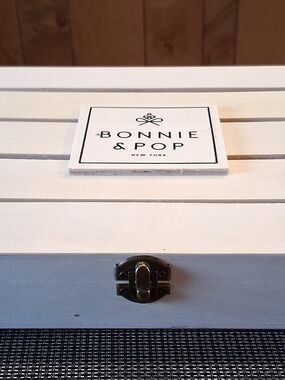 Bonnie & Pop Wooden Crate Storage Box Rustic Farmhouse Décor Keepsake Gift G